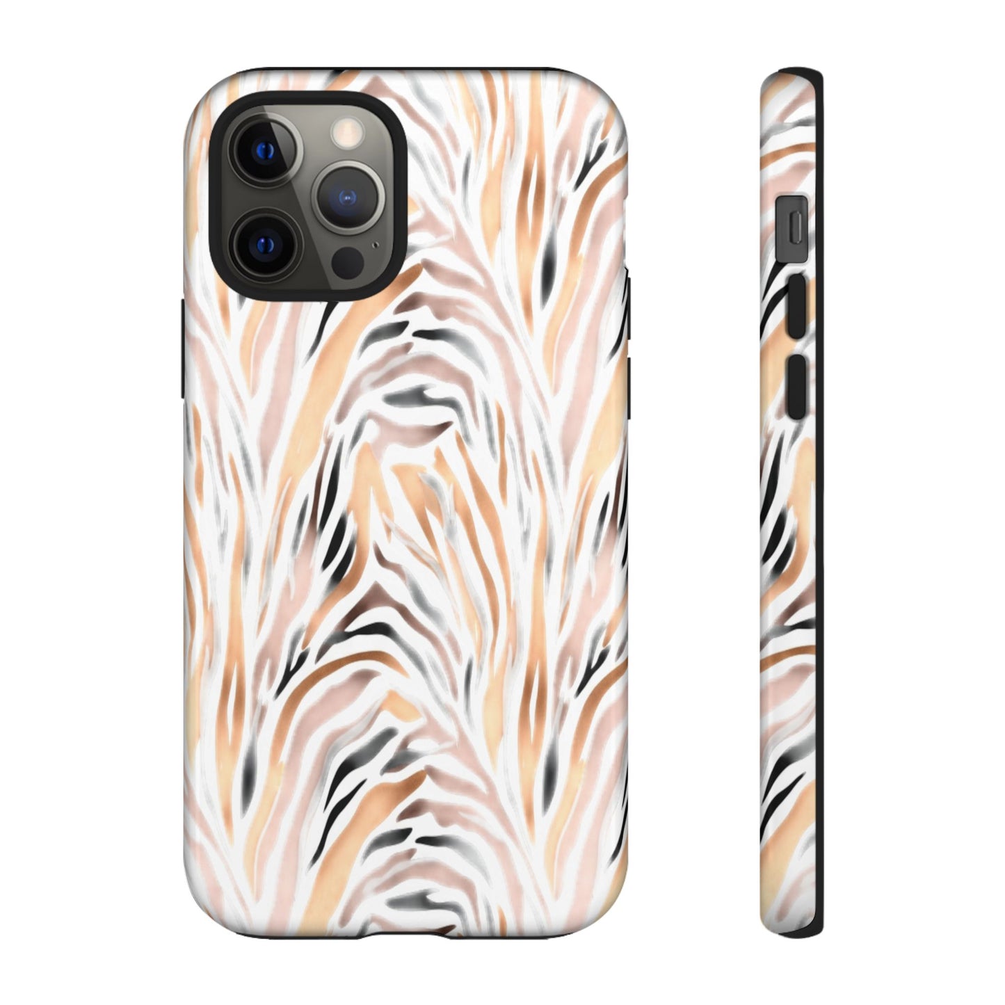 Tough Case — Neutral Watercolor Tiger Stripe Phone Case