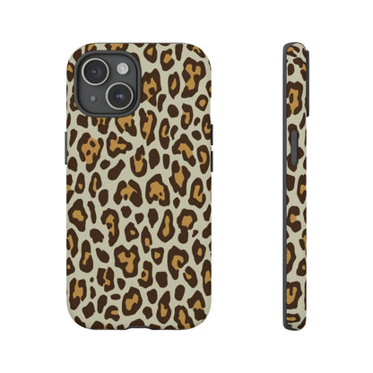 Leopard Print Tough Phone Case — Durable Protective Animal Print Case