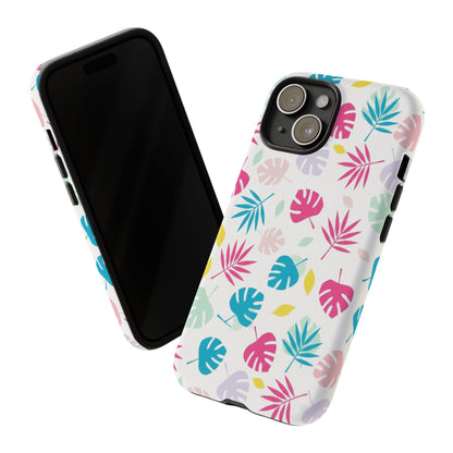 Tropical Leaf Phone Case — Colorful Pastel Monstera & Palm iPhone Case