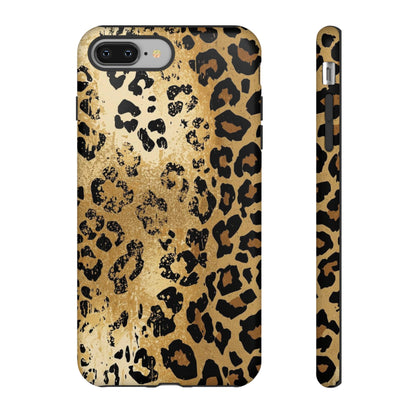 Leopard Print Tough Phone Case — Durable Protective iPhone Cover