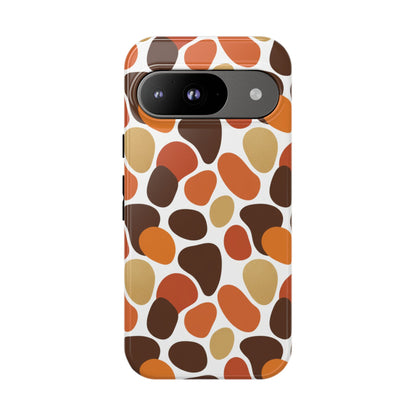 Phone Case — Retro Pebble Pattern in Warm Autumn Colors