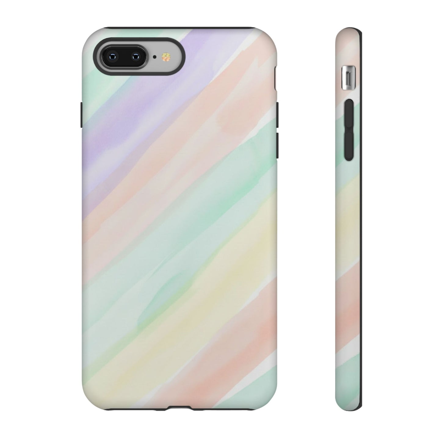 Pastel Watercolor Stripe Tough Phone Case