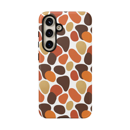 Phone Case — Retro Pebble Pattern in Warm Autumn Colors