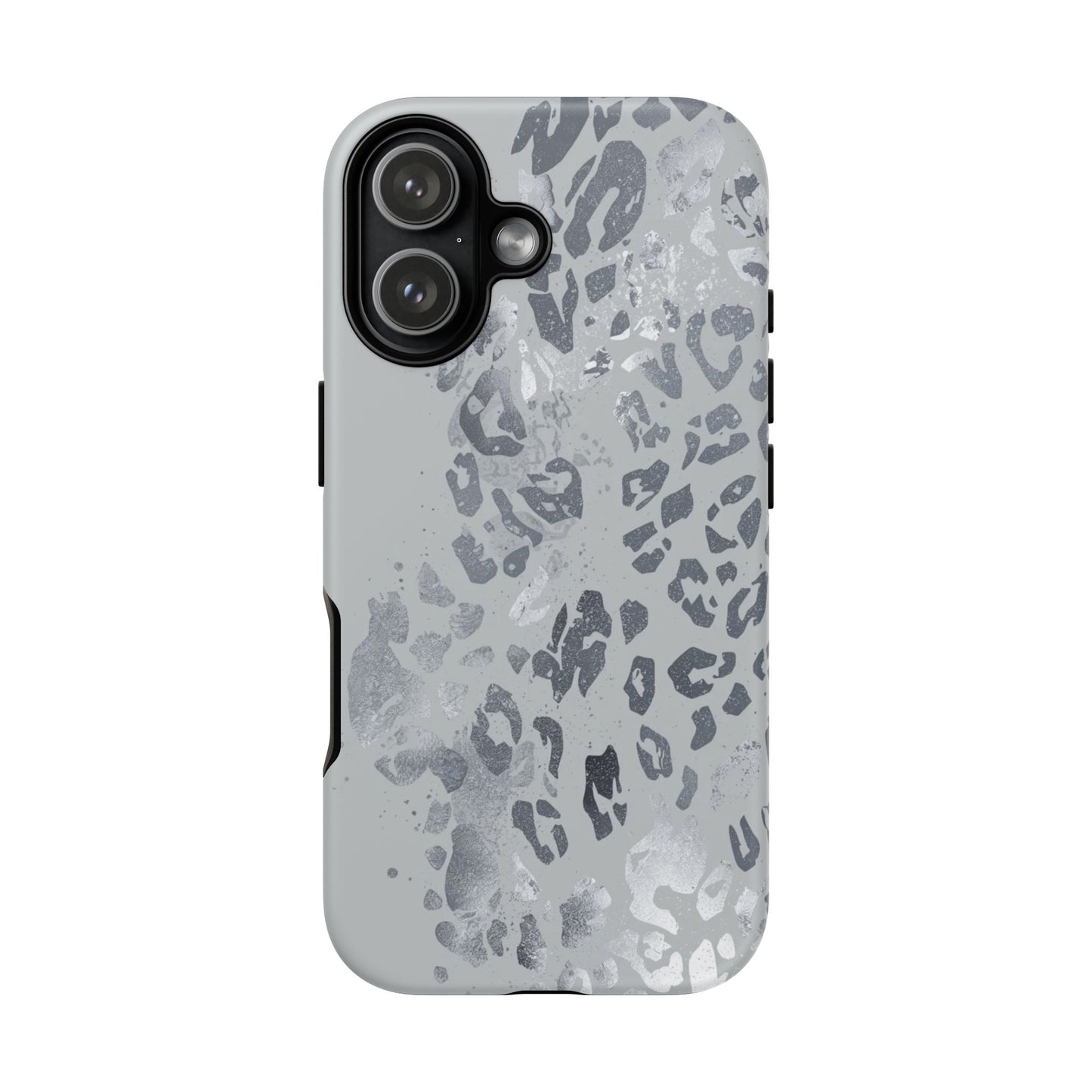 Gray Leopard Print Tough Phone Case