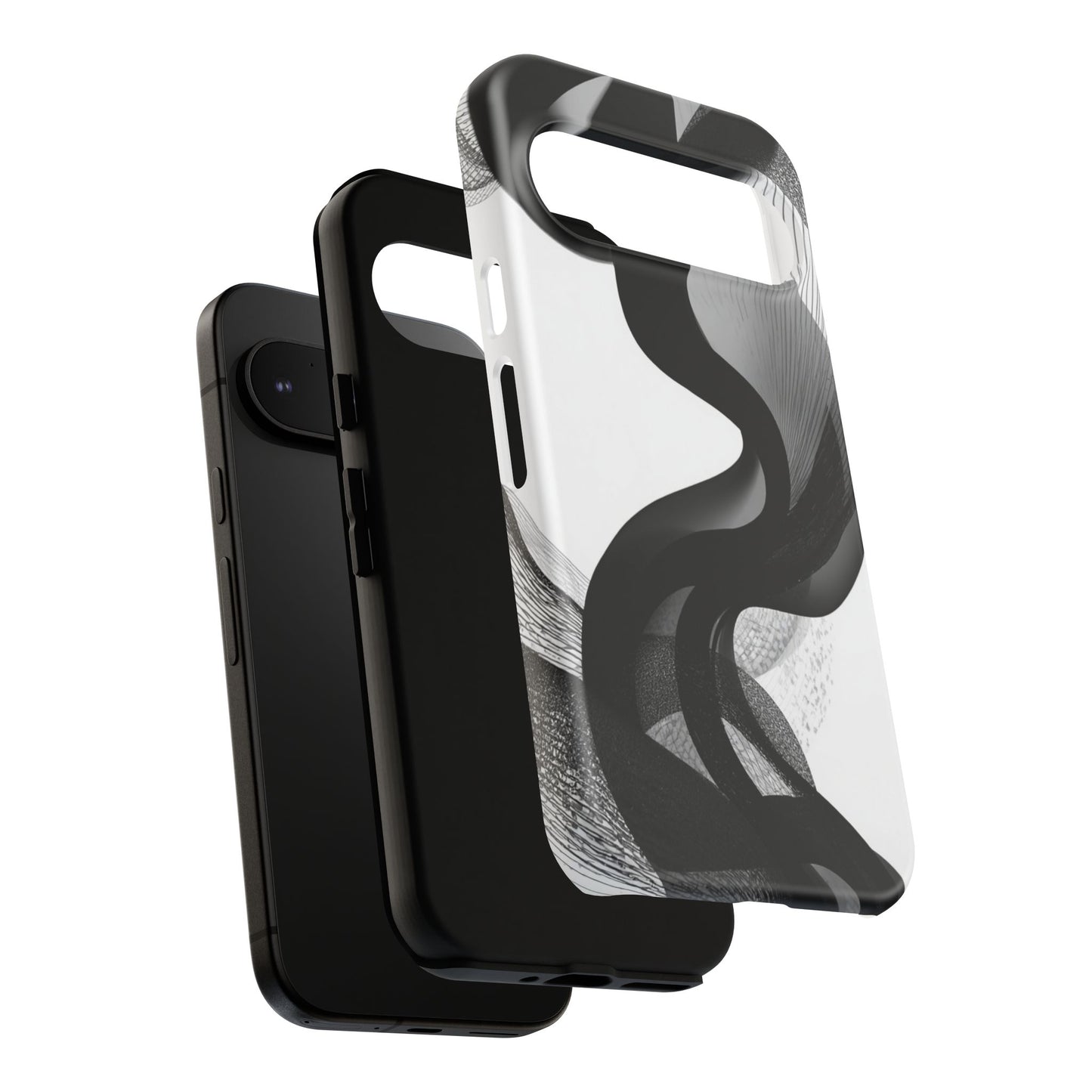 Phone Case — Monochrome Abstract Protective Cover
