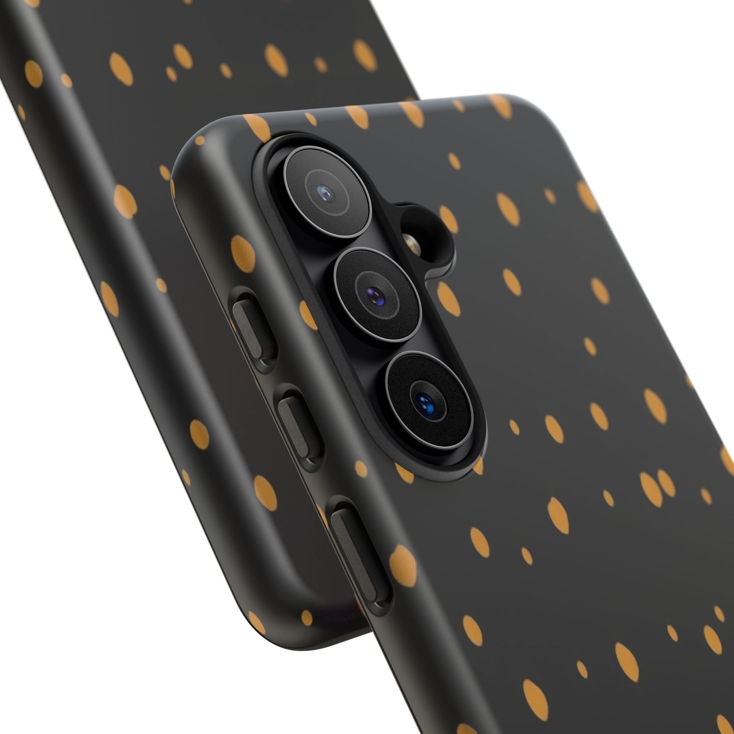Black & Gold Dot Tough Phone Case — Protective Sparkle Pattern