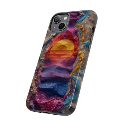 Phone Case — Colorful Sand Art Sunset Tough Protective Case