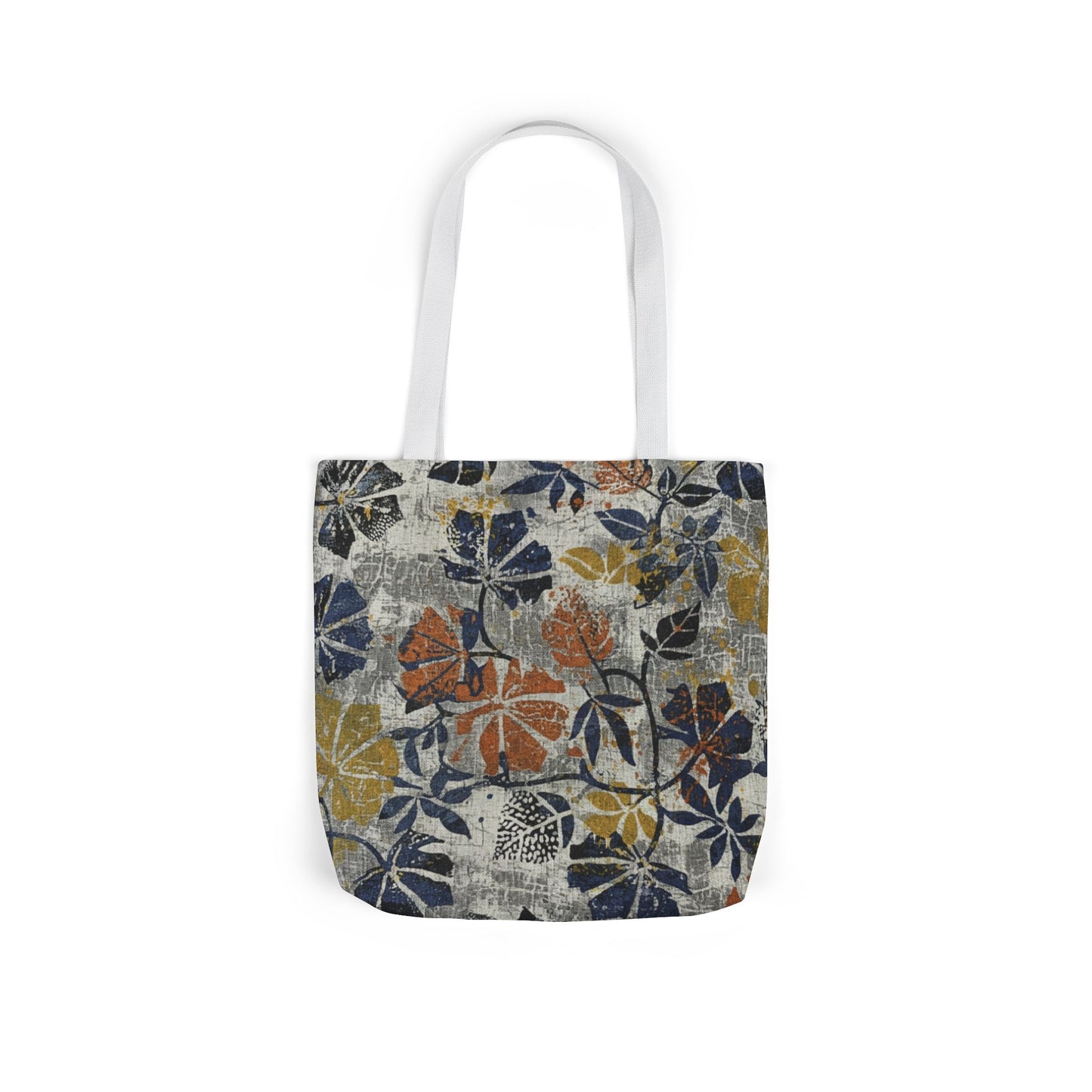 Floral Canvas Tote Bag – Rustic Watercolor Blooms