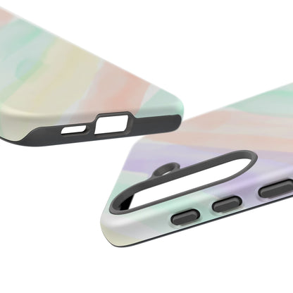 Pastel Watercolor Stripe Tough Phone Case