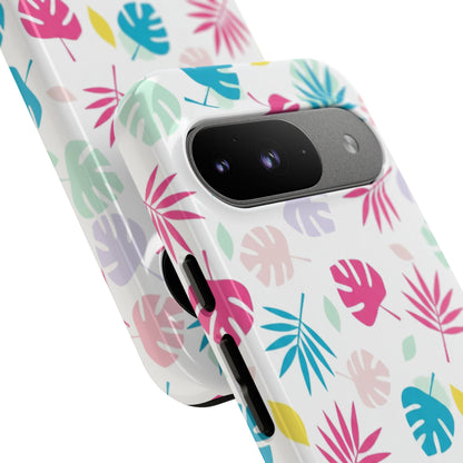 Tropical Leaf Phone Case — Colorful Pastel Monstera & Palm iPhone Case