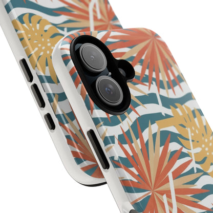 Tropical Palm Tough Phone Case – Retro Wave Floral Protective Cover