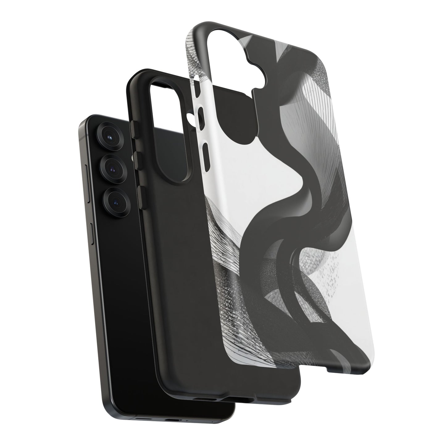 Phone Case — Monochrome Abstract Protective Cover