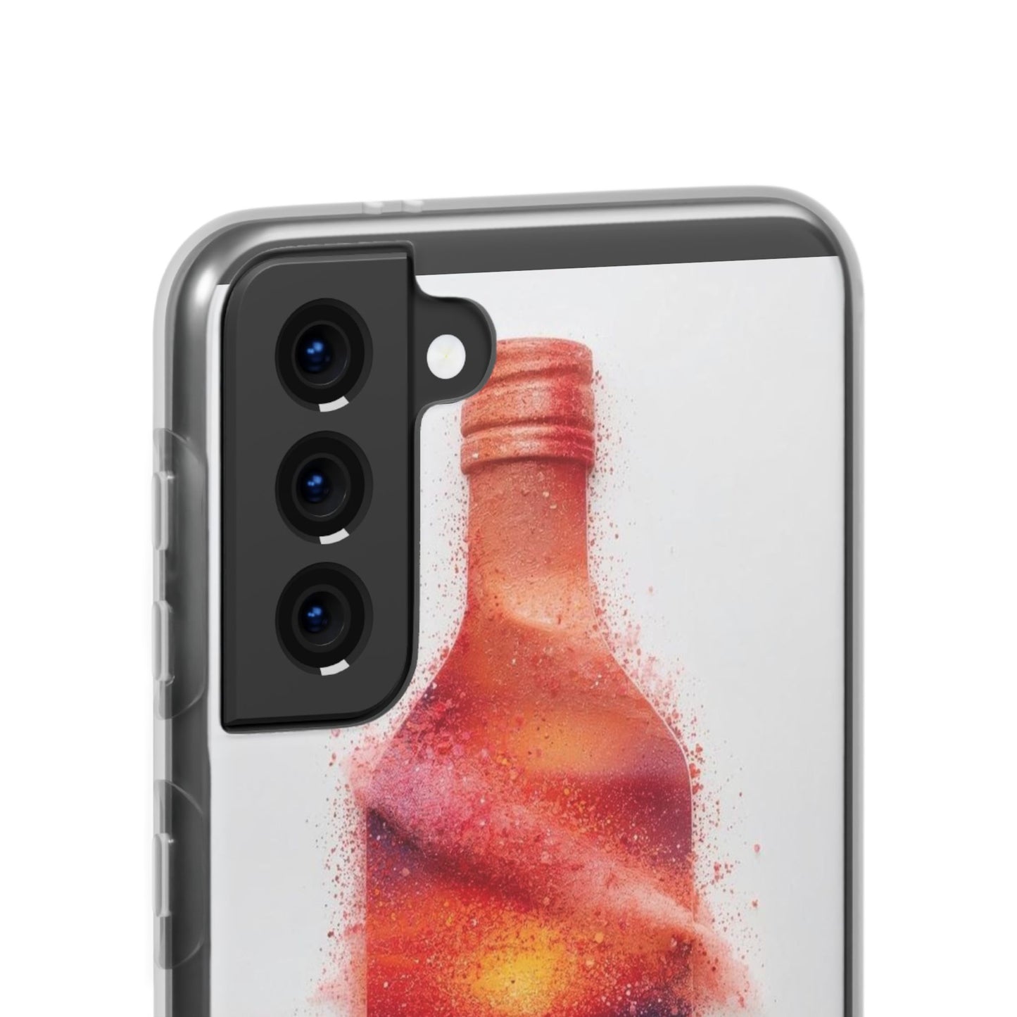 Galaxy Bottle Phone Case — Abstract Cosmic Beverage Design Flexible Case