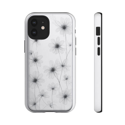 Tough Case — Black & White Floral Tough Phone Case