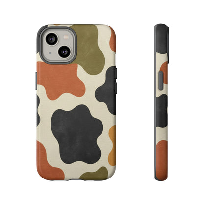 Retro Abstract Camouflage Phone Case — Earth Tone Tough Case