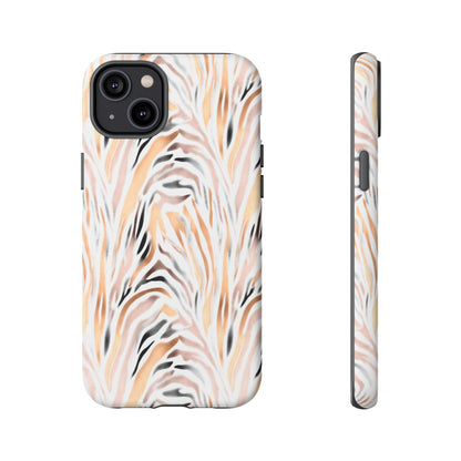 Tough Case — Neutral Watercolor Tiger Stripe Phone Case