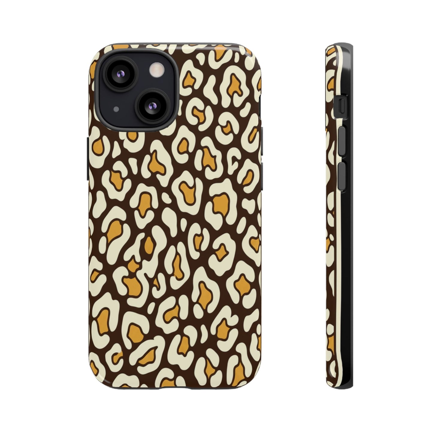 Leopard Print Tough Phone Case — Durable Protective iPhone Cover