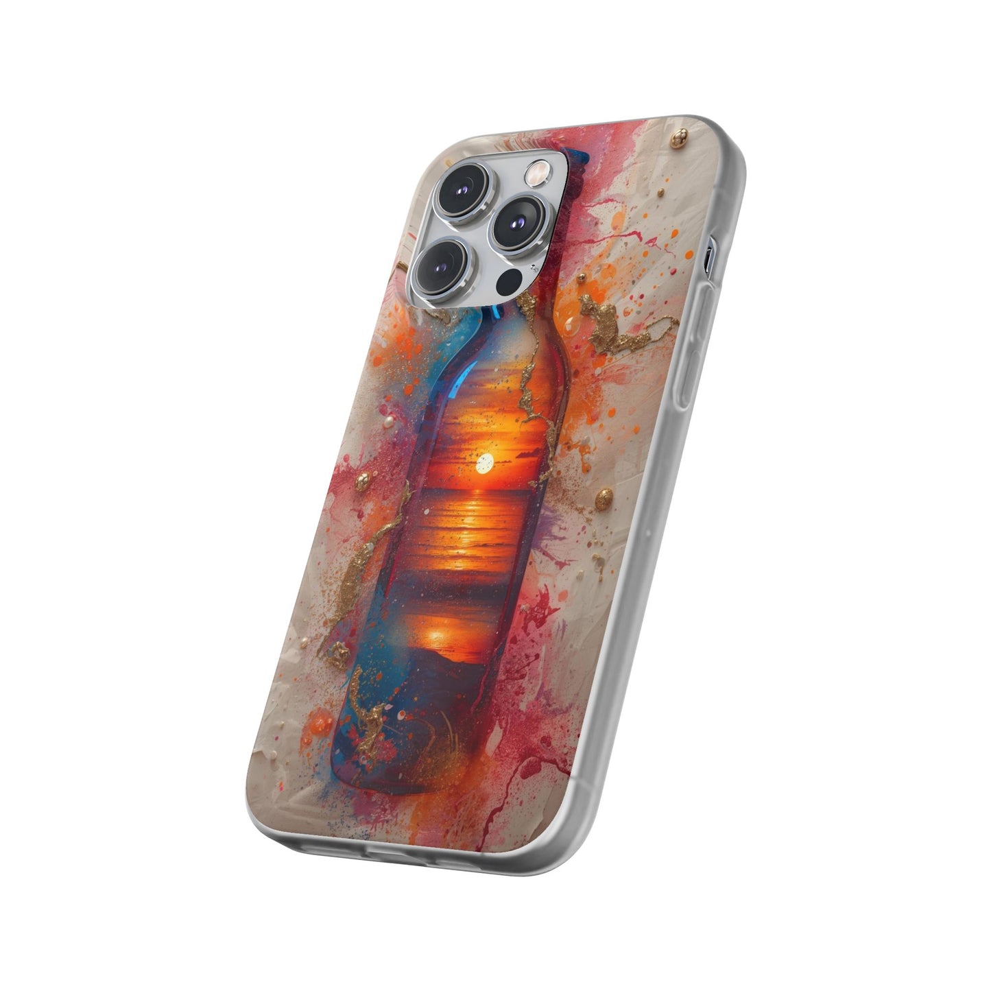 Copy of Floral Holographic Phone Case — Iridescent Leaves & Flowers Flexi Case