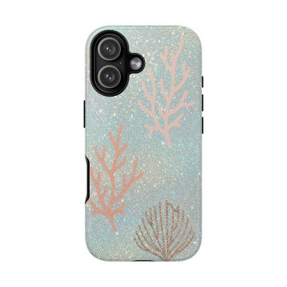 Seafoam Sparkle Phone Case – Coral & Seashell Tough Case