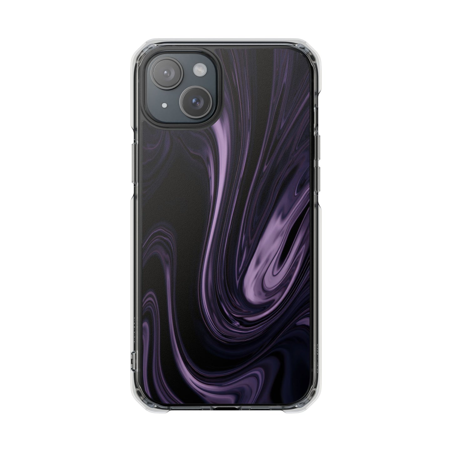 Clear Magnetic Impact Phone Case – Purple Marble Swirl