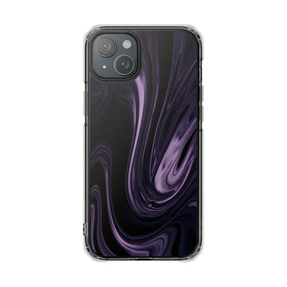 Clear Magnetic Impact Phone Case – Purple Marble Swirl