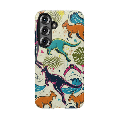Tough Cases — Colorful Surfing Kangaroo Phone Case