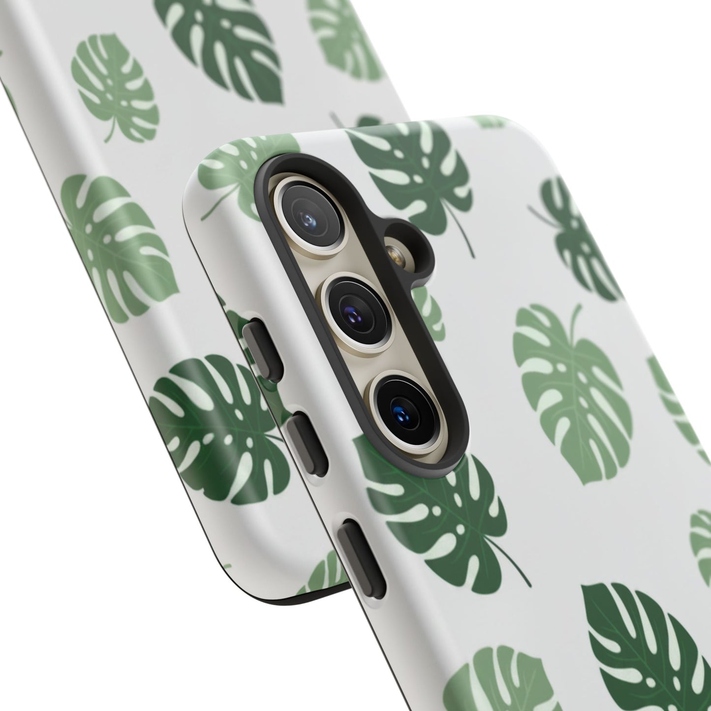 Monstera Leaf Phone Case — Tropical Green Pattern Tough Case