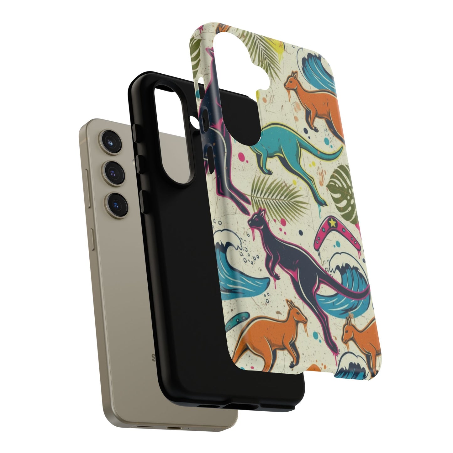 Tough Cases — Colorful Surfing Kangaroo Phone Case