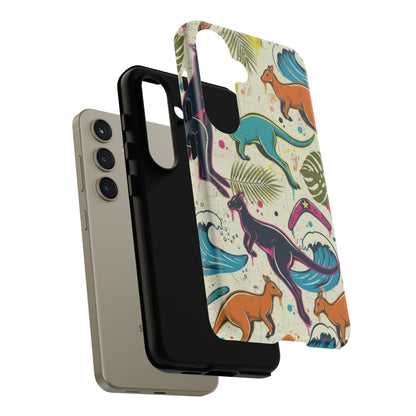 Tough Cases — Colorful Surfing Kangaroo Phone Case