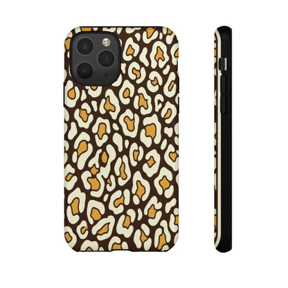 Leopard Print Tough Phone Case — Durable Protective iPhone Cover