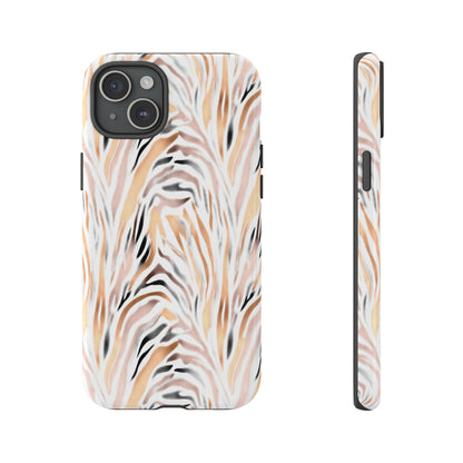 Tough Case — Neutral Watercolor Tiger Stripe Phone Case