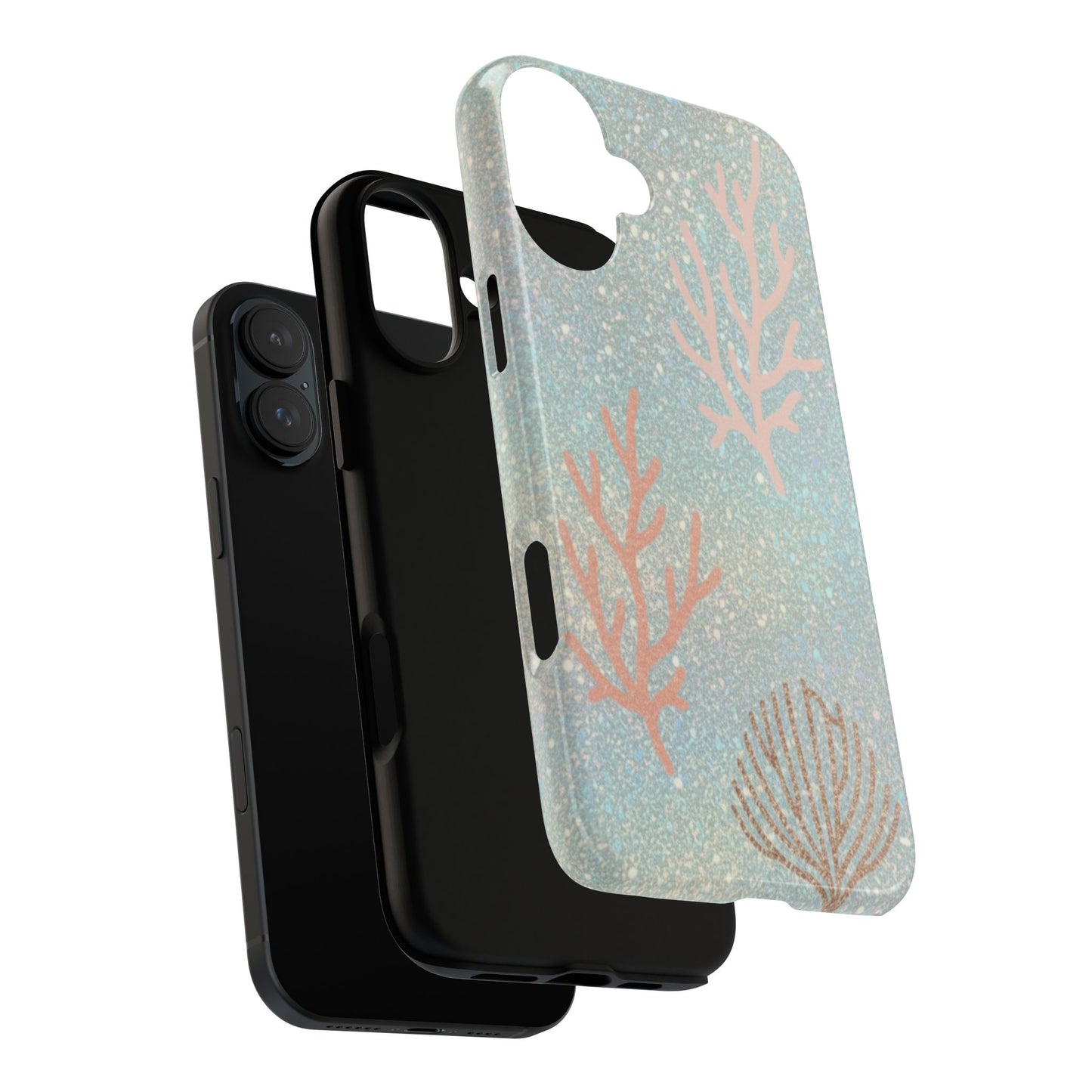 Seafoam Sparkle Phone Case – Coral & Seashell Tough Case