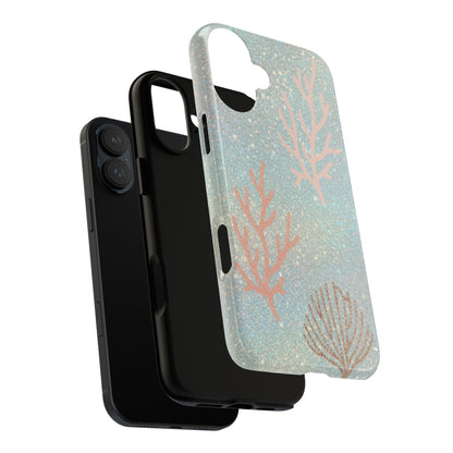 Seafoam Sparkle Phone Case – Coral & Seashell Tough Case