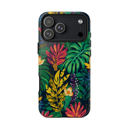 Tropical Floral Phone Case — Vibrant Jungle Leaf Protective Cover