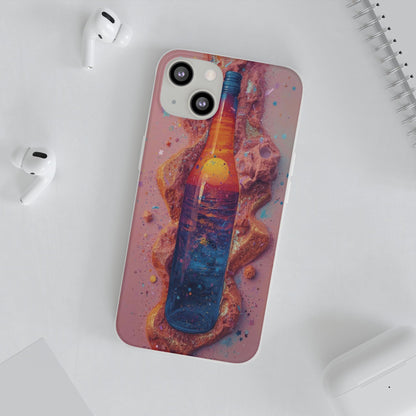 Phone Case — Surreal Sunset Bottle Art Flexible Protective Cover
