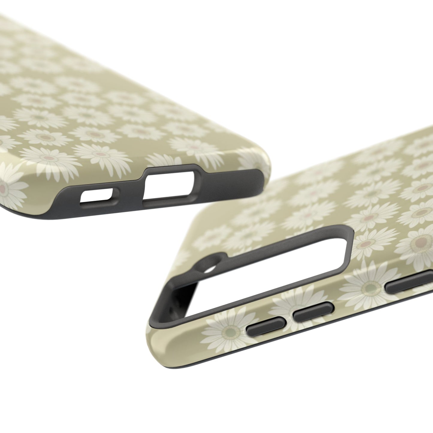 Daisy Pattern Tough Phone Case — Protective Floral iPhone Cover