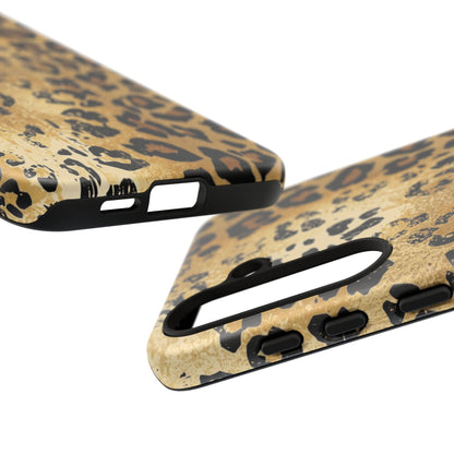 Leopard Print Tough Phone Case — Durable Protective iPhone Cover