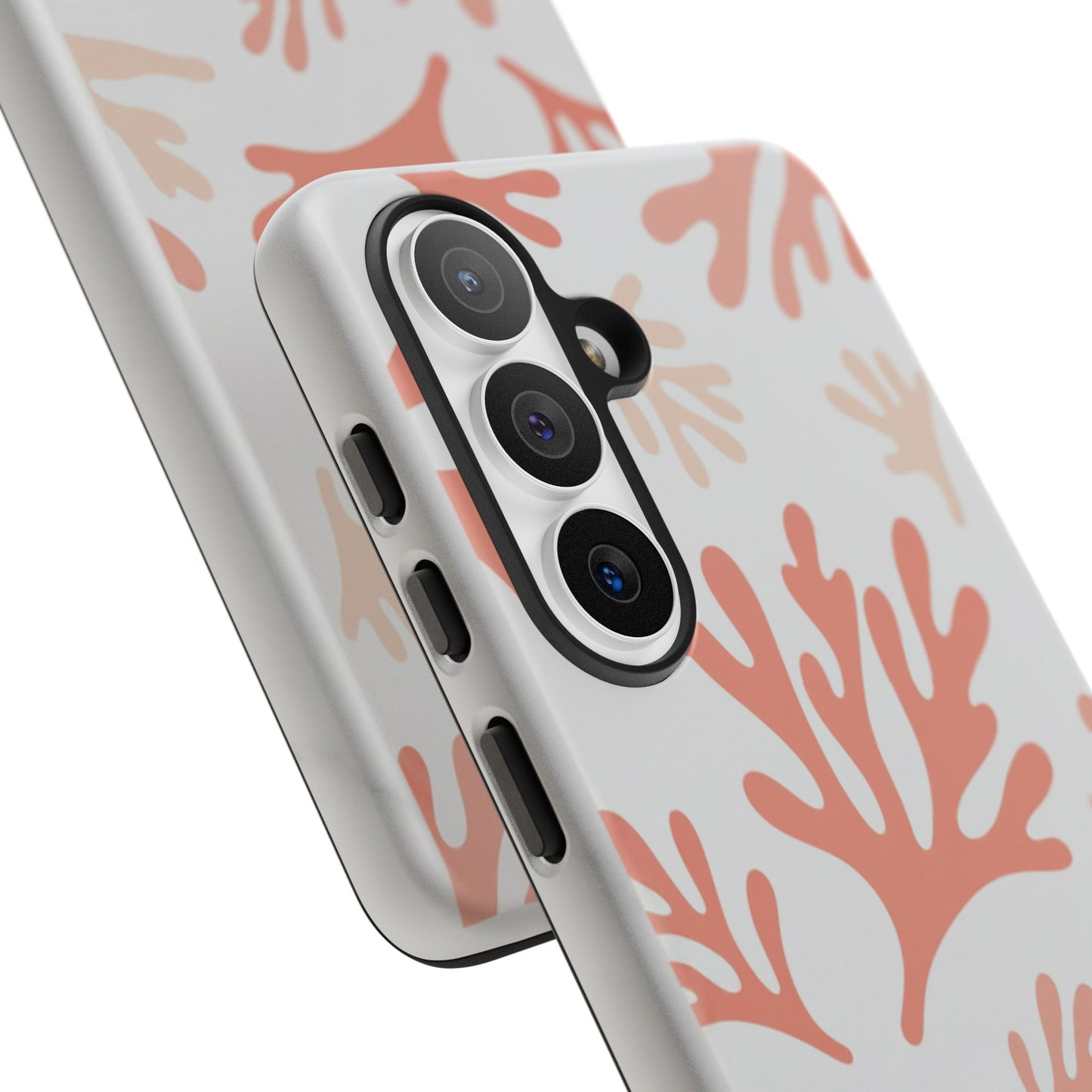 Coral Reef Pattern Tough Phone Case — Pink Beachy Protective Cover