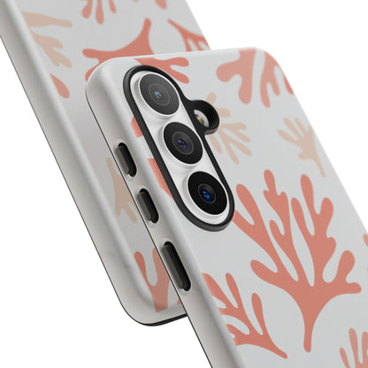 Coral Reef Pattern Tough Phone Case — Pink Beachy Protective Cover