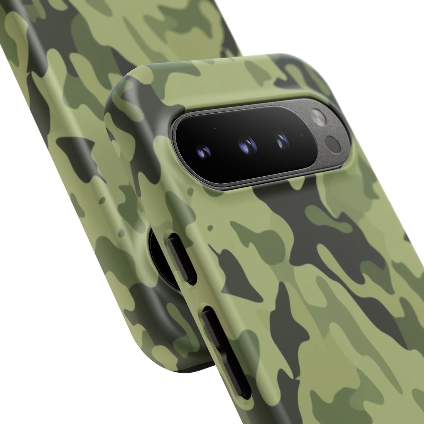 Camo Tough Phone Case — Military Green Protective iPhone Cover