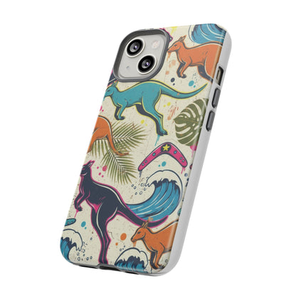 Tough Cases — Colorful Surfing Kangaroo Phone Case