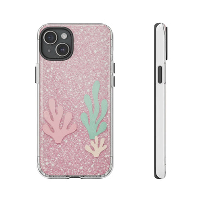 Pink Glitter Seaweed Tough Case - Sparkle Protective Phone Cover
