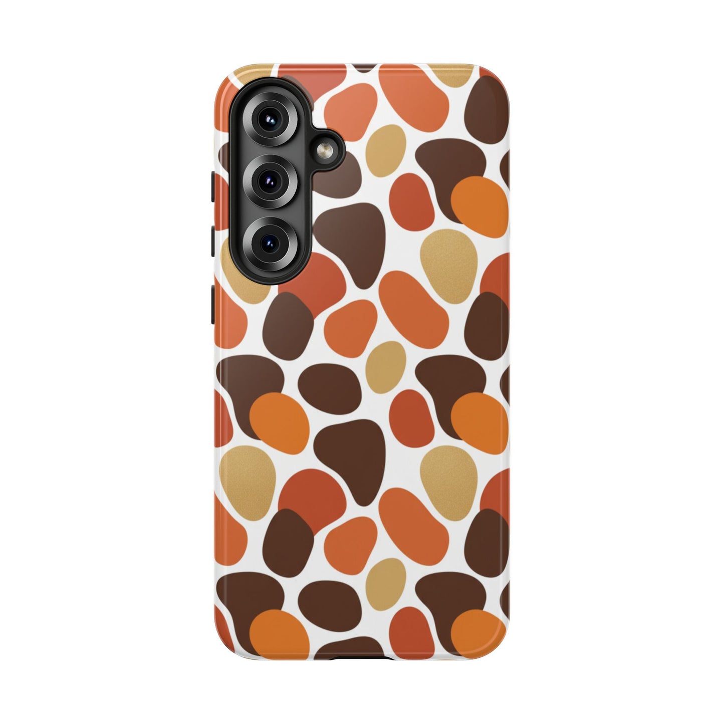 Phone Case — Retro Pebble Pattern in Warm Autumn Colors
