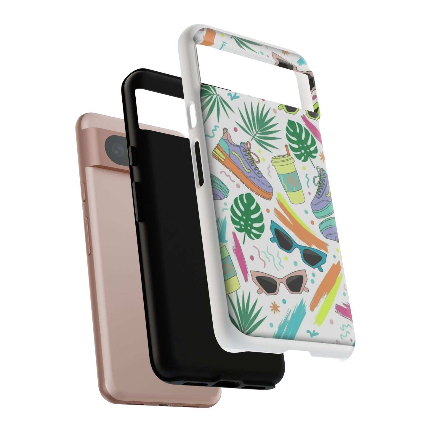 Tough Cases — Colorful Retro Sneakers & Sunglasses Phone Case