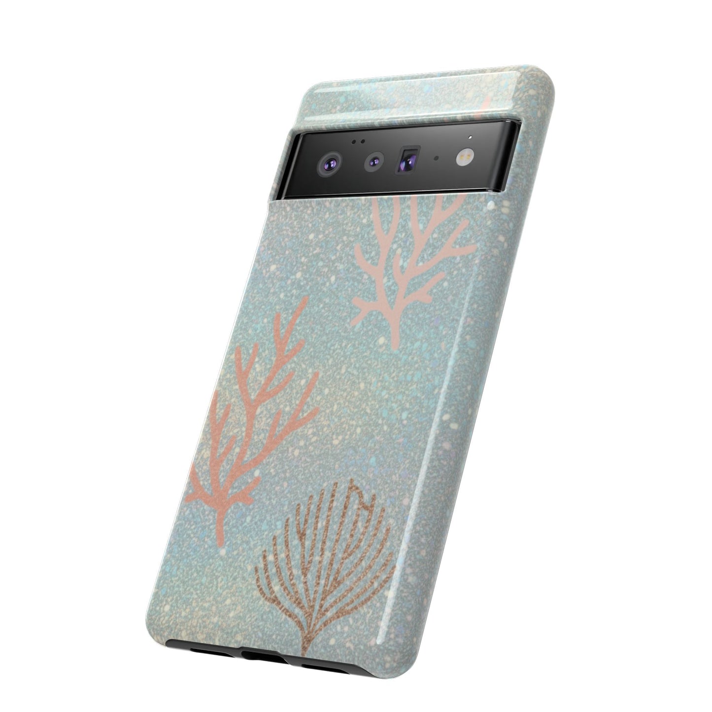 Seafoam Sparkle Phone Case – Coral & Seashell Tough Case
