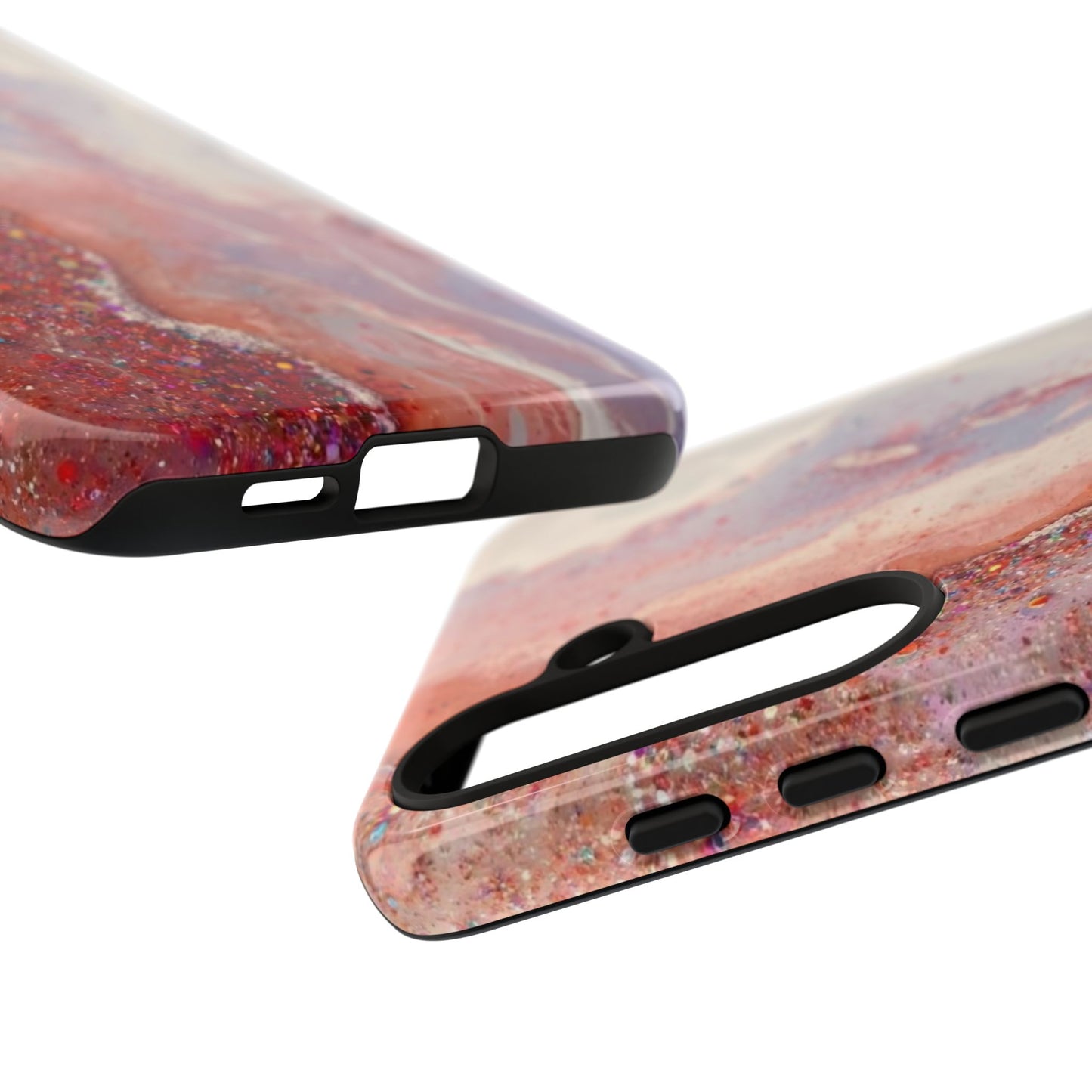 Marbled Rose Gold Galaxy Phone Case — Protective Tough Case