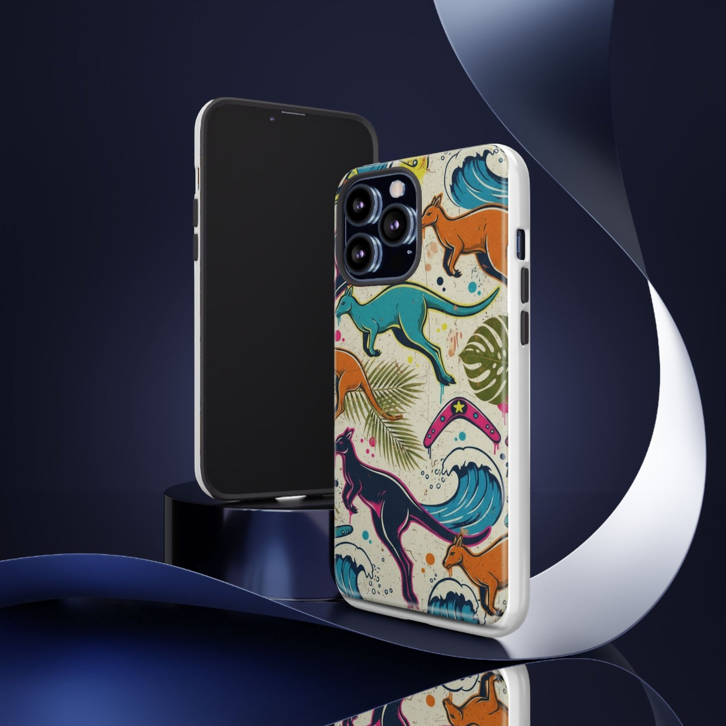Tough Cases — Colorful Surfing Kangaroo Phone Case