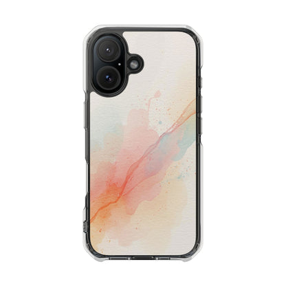 Clear Magnetic Impact Phone Case — Pastel Watercolor Splash