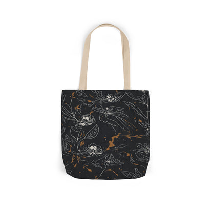 Floral Noir Canvas Tote