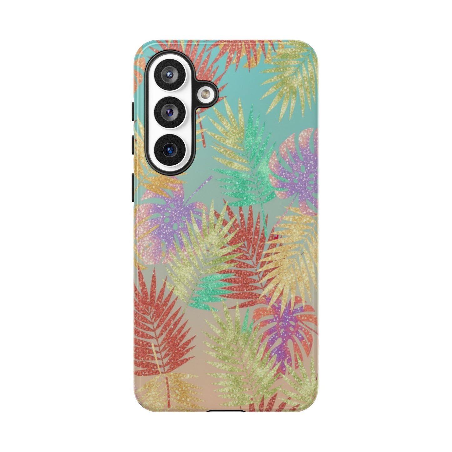 Tropical Palm Leaf Tough Phone Case – Colorful Pastel Botanical Protection